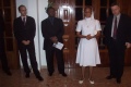 GNGG Participated at the Launching of the 2009 Challenge Funds, at the British High Com, Yaounde Cameroon. From left to right: Giles Montagnon: Secretary British High Com, His Excellency Emmanuel Ngafeson: Secretary of State for Penitentiary Cameroon, Rev. Sis Jacky Atabong of the Catholic Relief Prison Services and His Excellency Syd Madicotte: British High Commissioner to Cameroon.